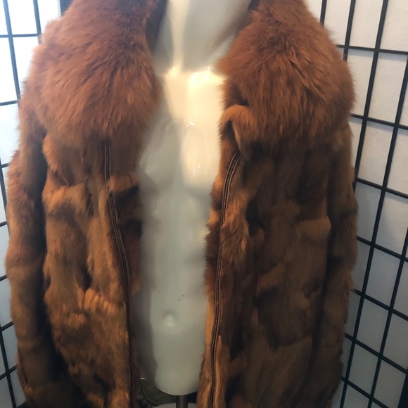 BRAND NEW MENS FOX FUR 🦊 COAT (WHISKEY) - Picture 2 of 3